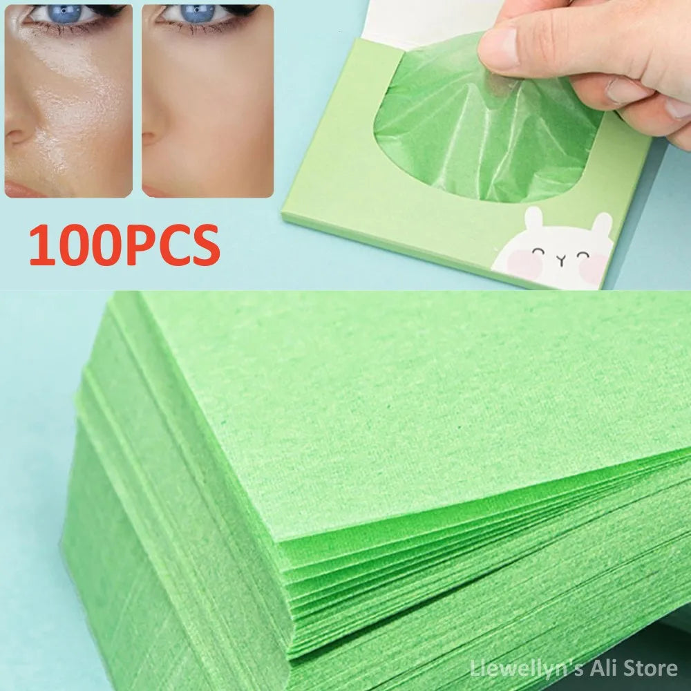 Face Oil Absorbing Paper Face Wipes Anti-Grease Paper Facial Absorbent Paper Woman Facial Care Paper Facial Cleaning