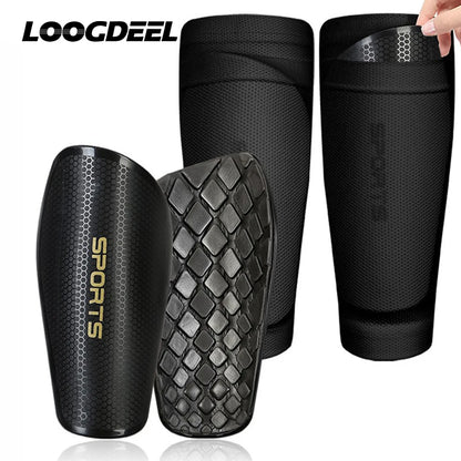 Loogdeel Soccer Shin Guards for Kids Youth Adults Shin Guards Pads with Sleeves, Lightweight , Protective Soccer Equipment