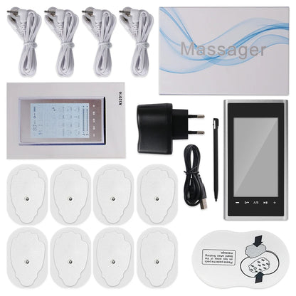 EMS Electric Muscle Stimulator Therapy 24 Modes 4 Output Channel Tens Unit Machine Physiotherapy Pulse Body Massager Dropship