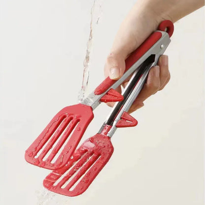 9-inch food tongs Stainless steel tongs Silicone non-stick cooking clips Outdoor Barbecue salad bread tools Kitchen accessories