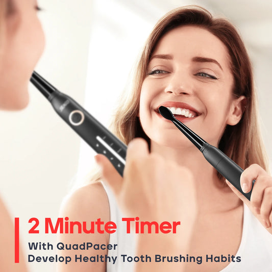 Seago Sonic Electric Toothbrush Tooth brush USB Rechargeable Adult Ultrasonic Teeth Cleaning 10 Replacement Toothbrush Heads