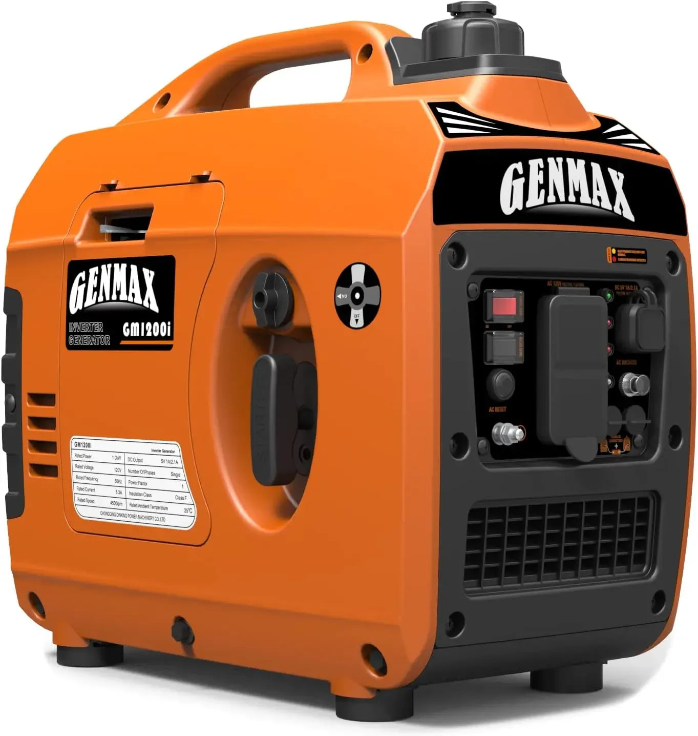 Portable Generator 1200W Ultra-Quiet Gas Engine EPA Compliant Eco-Mode Feature Ultra Lightweight for Backup Home Use & Camping