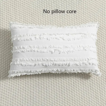 1 Piece Bohemian Style Cotton Linen Pillowcase Inset Style Pillowcase Without Pillow Core Cut Flower Tassel Sofa Pillowcase