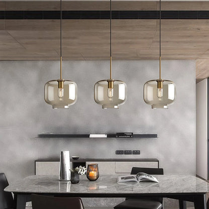 Modern loft hanging Glass Pendant Light industrial lustre decor Lights Fixtures E27/G9 for Living Room Kitchen Restaurant Lamp