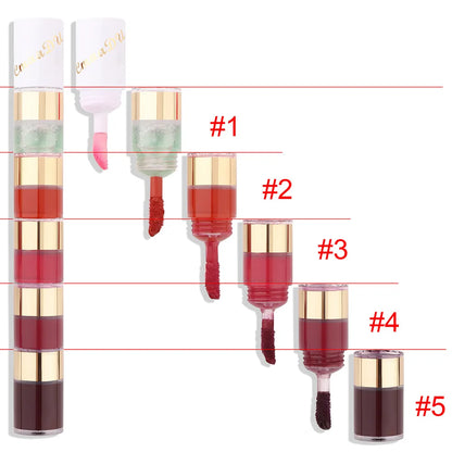 Lipstick Kit Combo Strip Velvet Sexy Red Lip Tint Non-stick Cup Lip Gloss Lip Oil Makeup Lips Cosmetic Set