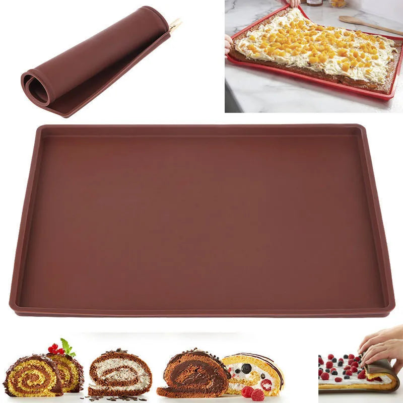 Silicone Baking Mat Cake Roll Pad Molds Macaron Swiss Roll Oven Mat Non-stick Baking Pastry Tools Kitchen Gadgets Accessories