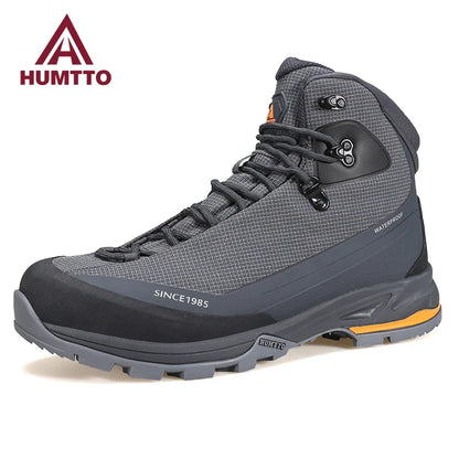 HUMTTO Hiking Shoes for Men Winter Waterproof Sports Climbing Trekking Boots Mens Luxury Designer Outdoor Safety Sneakers Male