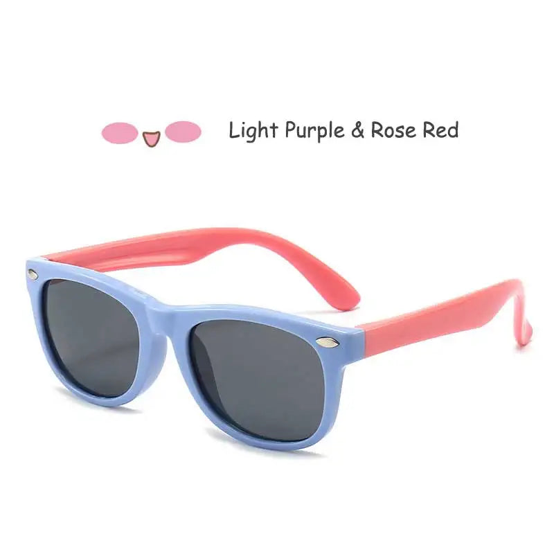 Sunglasses Kids Polarized Children Classic Brand Designer Eyeglasses Rivet TAC TR90 Flexible Safety Frame Shades For Boy Girl