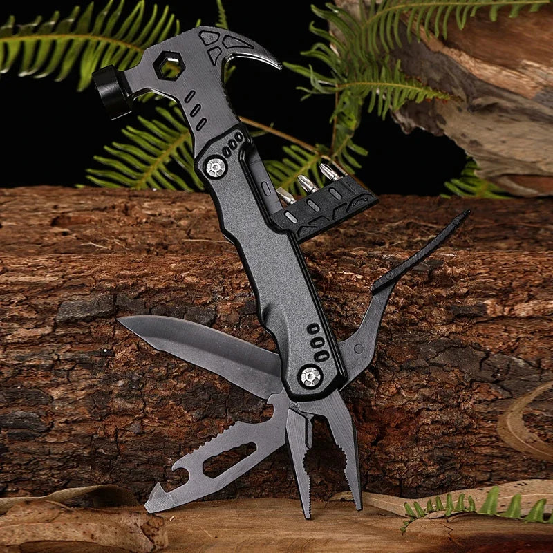 Multi-functional Claw Hammer Pliers Outdoor Camping Nail Hammer Multi-purpose Folding Tool Pliers Lifesaving Hammer Hand Tools