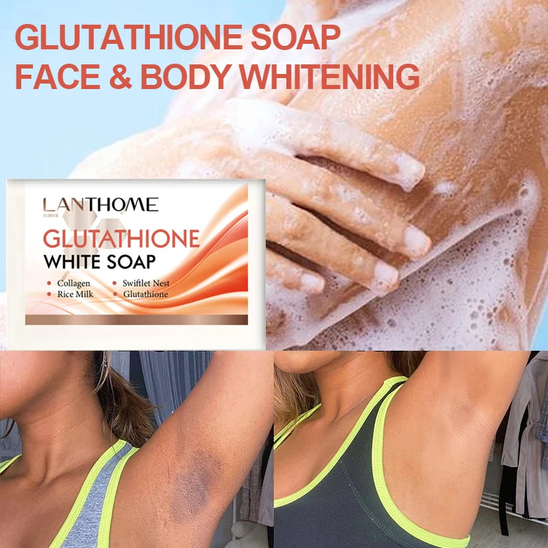 Glutathione Cream Soap Lighten Dark Underarm Leg Remove Dead Skin Lightening Brightening Face Glowing Skin Premium Hand Soap