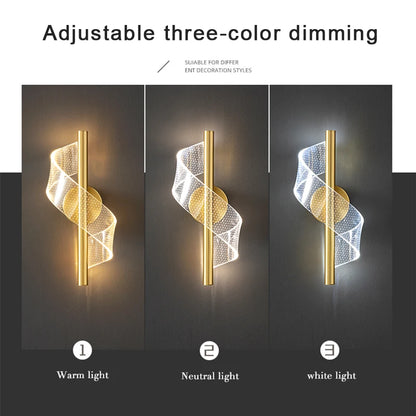 Modern Led Wall Light Nordic Rotation LED Wall Lamp for Living Room Bedroom Bedside Aisle Home Decor Indoor Sconce Lighting