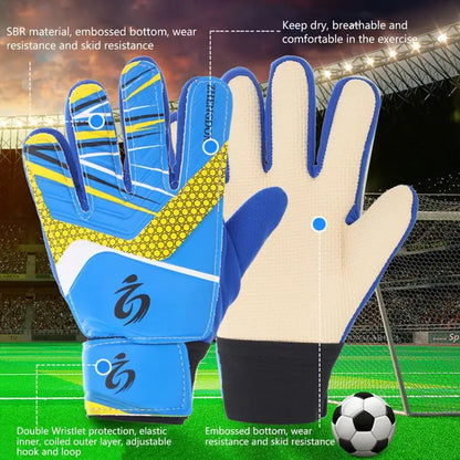 Goalkeeper Gloves Children Soccer Goalkeeper Gloves Kids Football Goalkeeper Anti-Slip Training Gloves Breathable