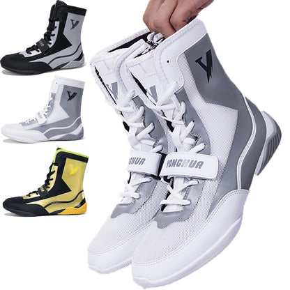 New Pro wrestling and boxing shoes, men's mesh breathable training, flying wrestling boots, lightweight sneakers