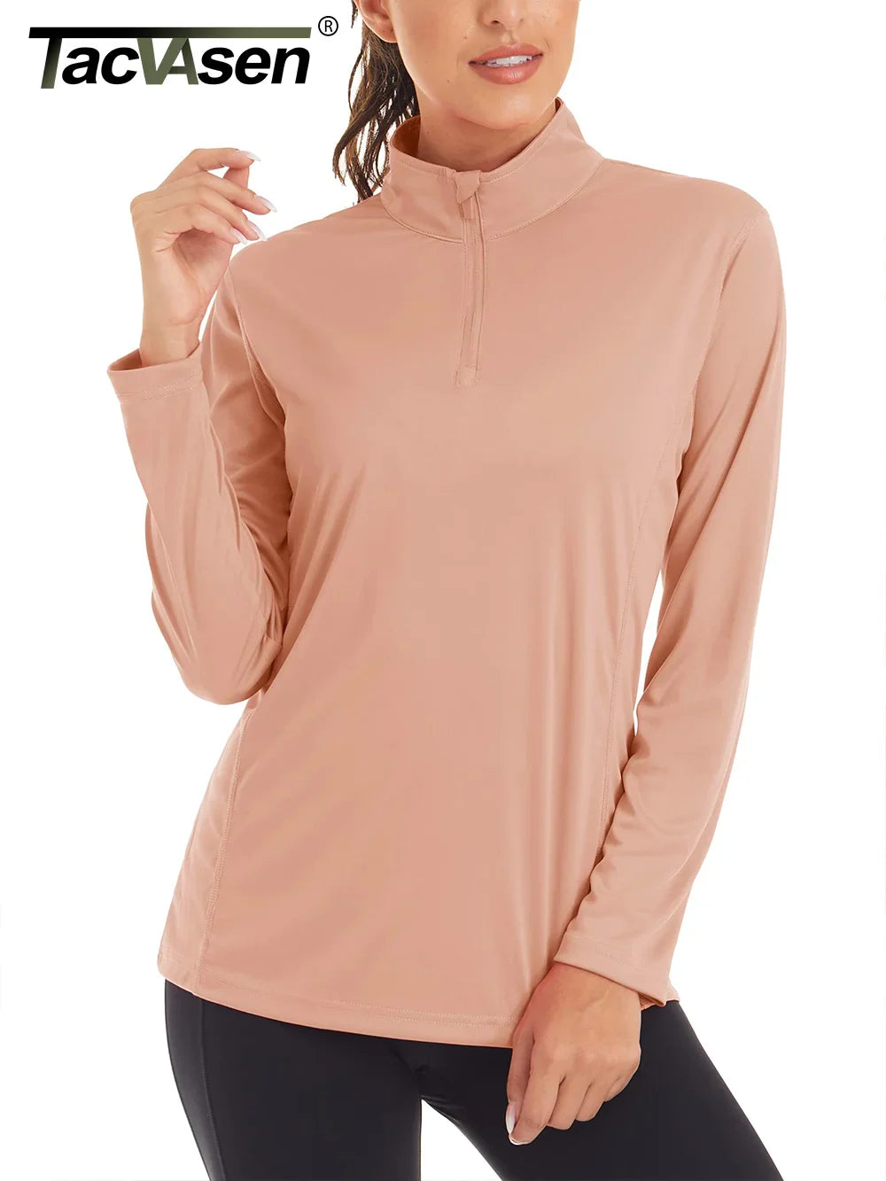 Women's TACVASEN UPF 50+ Long Sleeve Shirt 1/4 Zip