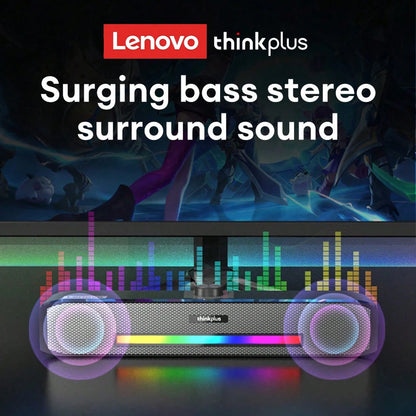 Lenovo Original TS33 Wired and Bluetooth 5.0 Speaker 360 For Desk Computer Subwoofer Home Movie Surround Sound Bar Audio Speaker