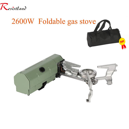 2600W Portable Folding Stove Camping Gas Stove Outdoor Hiking BBQ Travel Cooking Grill Cooker Cassette Gas Burner