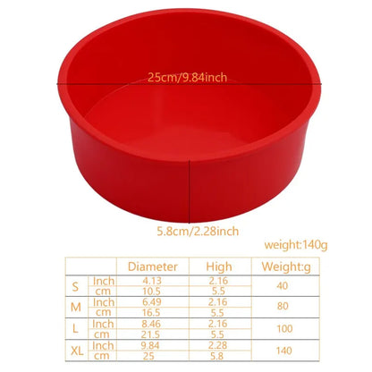 4 6 8 10 Inch Silicone Round Cake Pan 2 3 4 Tier Silicone Cake Mold Heat Resistance Circle Baking Pan