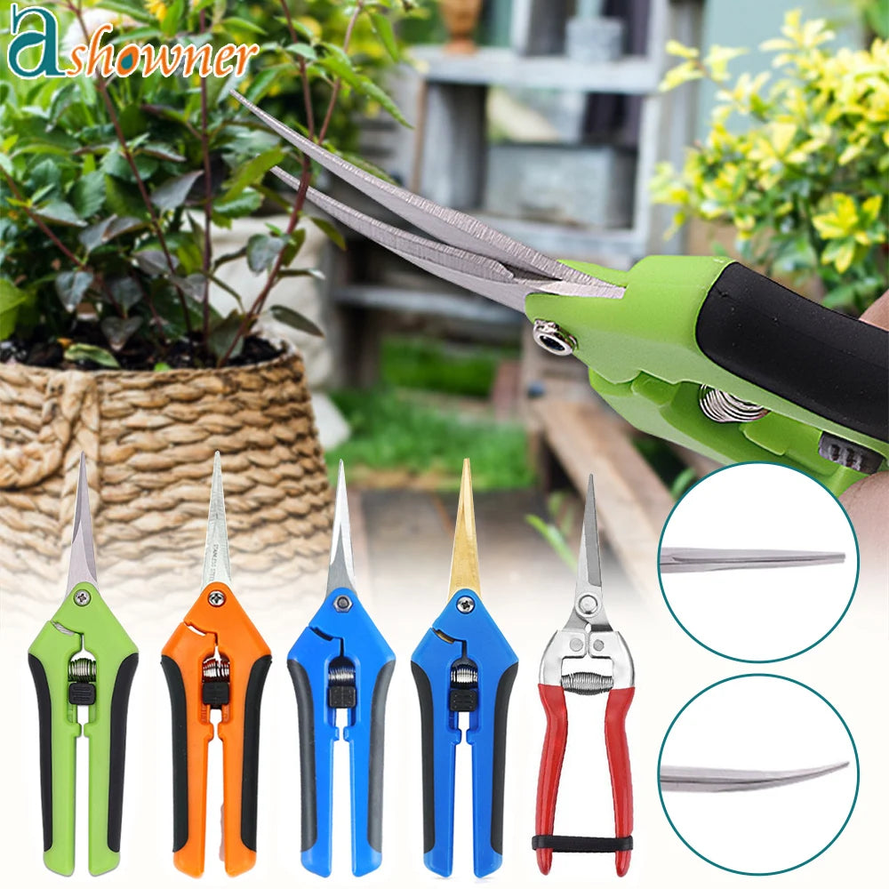 Garden Tools Secateurs Bonsai Shears Metal Gardening Scissor Pruning Tool Hand Cutter Fruit Picking Weed Household Potted 1PC