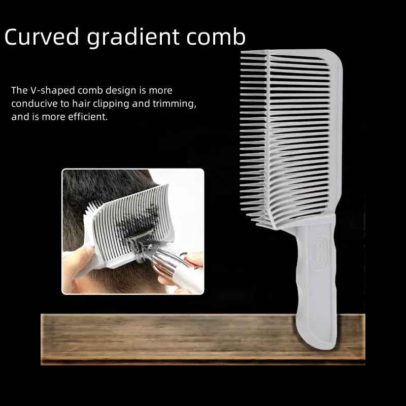 1pcs Mens Comb Hair Combs Blending Comb for Fades Comb for Men Styling Arc Flat Comb Supplies Utility Comb Man Positioning Comb