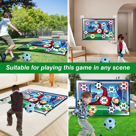 150CM Soccer Game Mat Set Outdoor Indoor Soccer Toys Multiplayer Competitive Soccer Games Children Football Training Boy Gifts