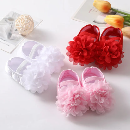 Infant Baby Girl Satin Bowknot Princess Shoes + Headband Set Soft Sole Shoes Lovely Princess Lace Non Slip Walker 0-18M