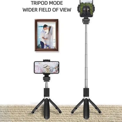 H1 Wireless Bluetooth Selfie Stick tripod monopod stand Phone holder for Outdoor travel 3 IN 1