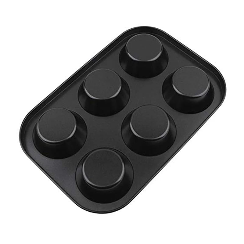 6/12 Cups Square Cupcake Pan Muffin Tray Cupcake Mold Muffin Pan Carbon Steel Baking Pan Non Stick Bakeware 657