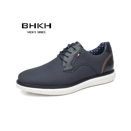 Men Shoes Comfy Luxury Brand Men Casual Shoes Lace Up Business Style Dress Shoes BHKH Men Shoes