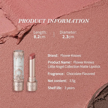 Flower Knows Little Angel Collection Lipstick Velvet Matte Waterproof Lip Stick Vegan Long Lasting Lip Gloss Korean Makeup