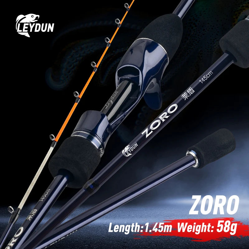 LEYDUN ZORO Super Light Fishing Rods 145cm 58g Tianium Tip Cuttlefish octopus Fishing Casting Rod Squid Boat Fishing webfooted