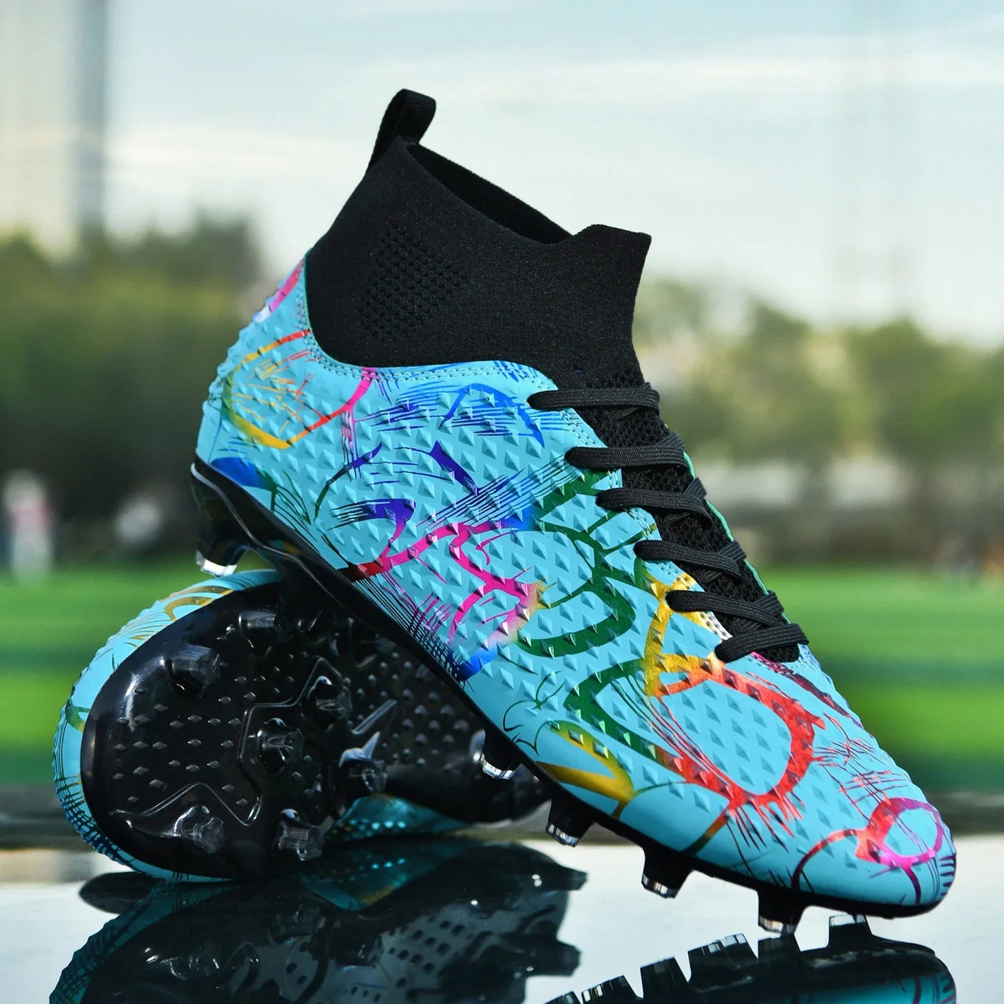 Men Soccer Shoes Chlidren Futsal Non Slip Football Boots Grass Indoor Sports Cleats Football Shoes Kids Trainling Fast Sneakers