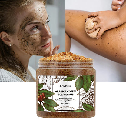 ENVISHA Coffee Body Massage Scrub Cream Exfoliating Moisturizing Nourish Soften Whitening Skin Care Beauty Health Shrink Pores