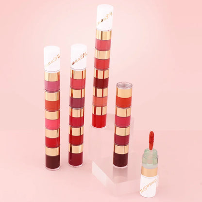 Lipstick Kit Combo Strip Velvet Sexy Red Lip Tint Non-stick Cup Lip Gloss Lip Oil Makeup Lips Cosmetic Set