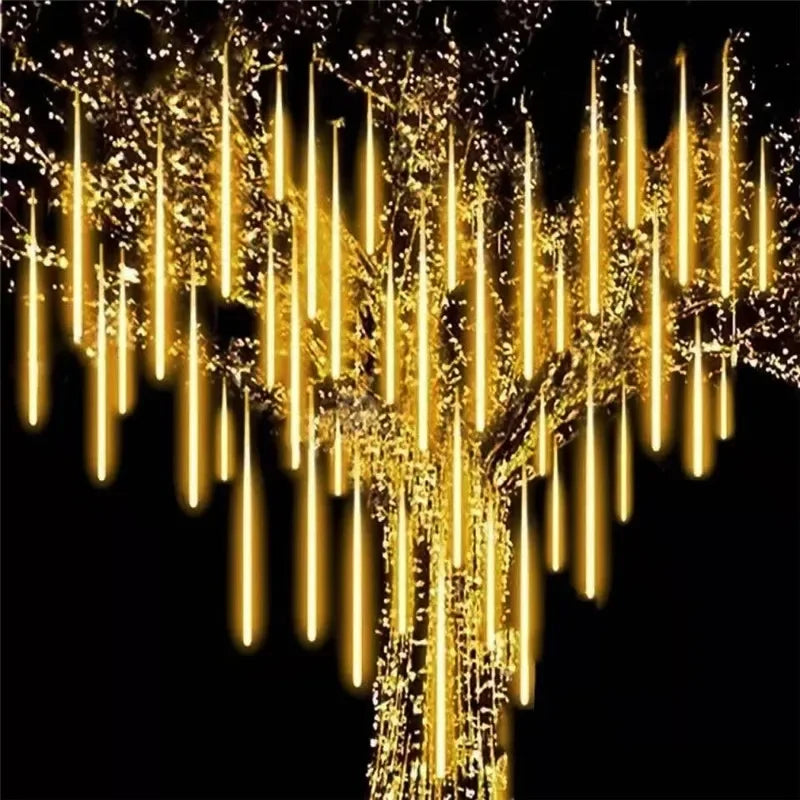 30/50cm Meteor Shower Rain Led String Lights Outdoor Light Garland Street Garland Christmas Tree Decorations for New Year 2024