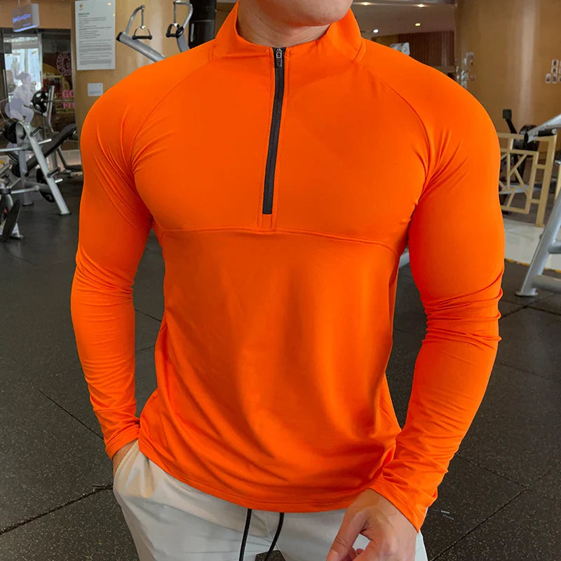 Men's Quick Dry Running Long Sleeve Half Zip