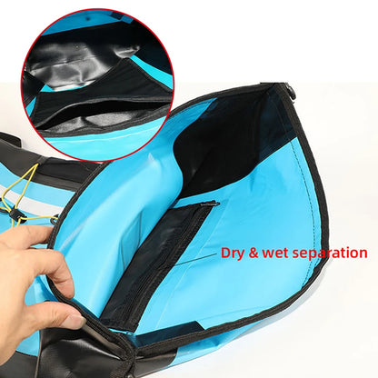 Waterproof Swimming Bag 30L Fishing Boating Kayaking Storage Drifting Rafting Bags Dry Sack Lightweight Beach Backpack XA389Q