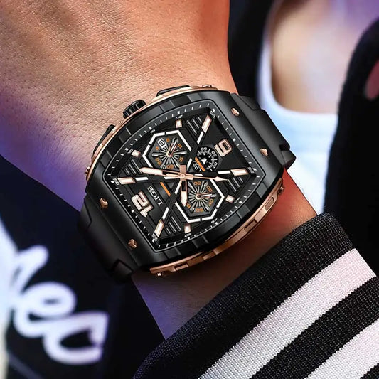 Relogio Masculino LIGE Men Watch Luxury Waterproof Quartz Wristwatch Raise Wrist Luminous Date Sports Silicone Clock Man Watches