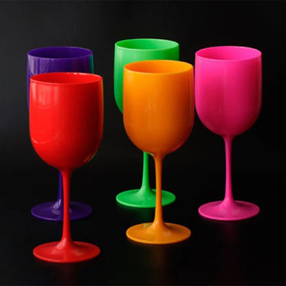 Plastic Red Wine Glasses Reusable Champagne Glasses PP Plastic Wine Glasses Dishwasher Safe Champagne Glasses Reception Supplies