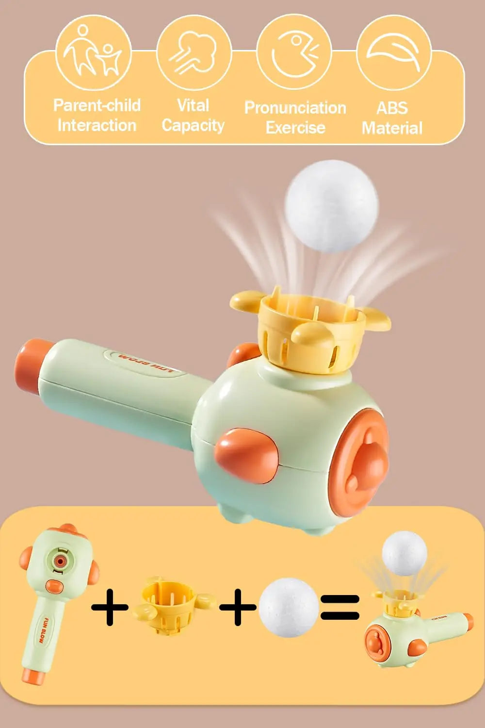 Montessori Toy for Kids with Whistle Ball Blowing Floating Blow Pipe Balls Sensory Baby Toy Fine Motor Skills Educational Toys