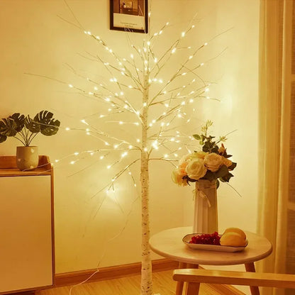 LED Birch Tree Lights Glowing Branch Light Night DIY Xmas Trees Suitable Home Bedroom Wedding Party Christmas Decoration Lamp