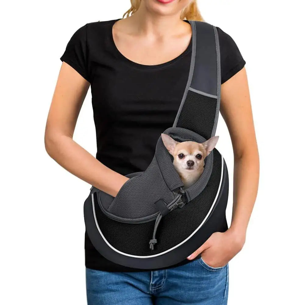 Pet Dog Carrying Bag Sling Carrier Bag Portable Comfortable Breathable Hand Free Shoulder Crossbody Bag for Dogs Accessories