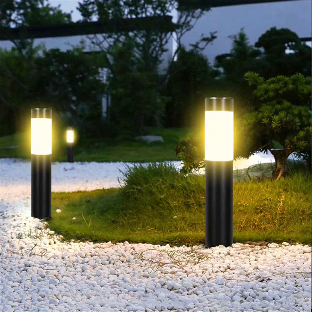 1/2/4 Pack Solar Garden Pathway Lights Outdoor LED Lighting Ground Plug Bollard Light for Patio, Gardens, Pathways,Lawn,Yard