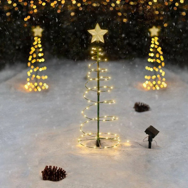 Outdoor Waterproof Solar Led Christmas Tree Decoration Solar Powered String Lights New Year 2023 Ornament Garden Decoration