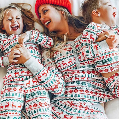 2023 Christmas Family Matching Pajamas New Year Xmas Father Mother Kids Baby Clothes Set Dad Mom And Daughter Son Pyjamas Outfit