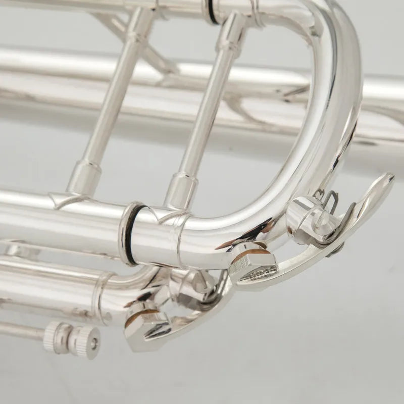 Made in Japan quality 8335 Bb Trumpet B Flat Brass Silver Plated Professional Trumpet Musical Instruments with Leather Case