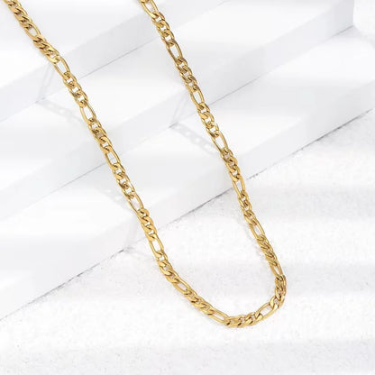 Original designer 20-60CM Wholesale 18K gold Plated luxury 4MM Necklaces sideways chain for Men woman Boy lady fashion Jewelrys