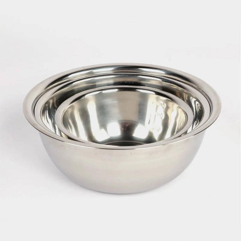 Scaled Mixing Bowl Stainless Steel Whisking Bowl For Knead Dough Salad Cooking Baking Container Kitchen Supplies 16Cm/20Cm/22Cm