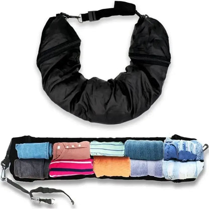 Fillable Travel Pillowcase Organizer Bag Carryable Travel Bag Airplane Cushion Travel Neck Pillow Self-filling Travel