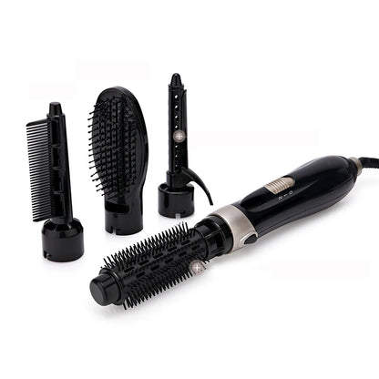 High-end ionic 4 in1 hair dryer styler power cord hot air brush comb professional electric hair straightener