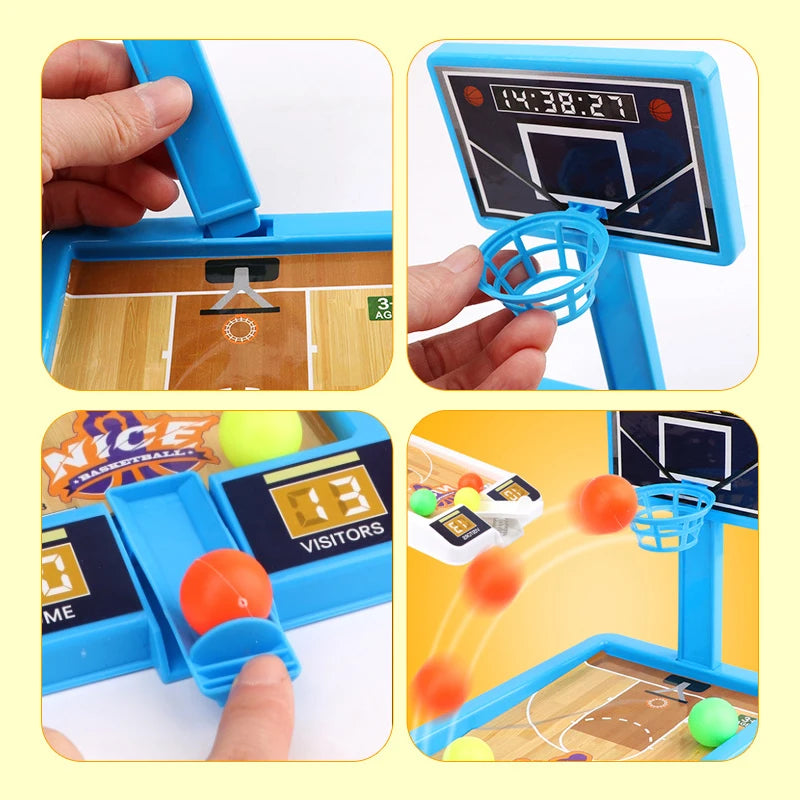 Board Game Mini Basketball Finger Shooting Machine Party Table Interactive Sport Games Parents Children Boys Girls Desktop Toy